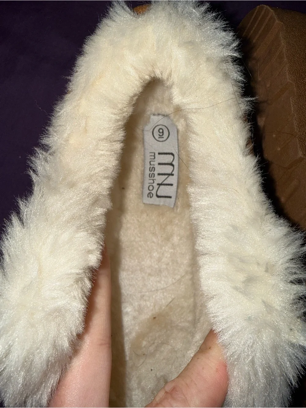 Faux-Shearling Mary Jane Platform Slippers - Tan